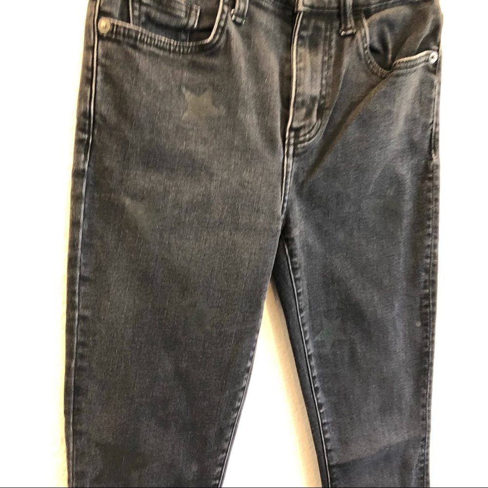 Current Elliott High Waisted The Stilleto Star Print Jeans Size 25 Black - Picture 5 of 9
